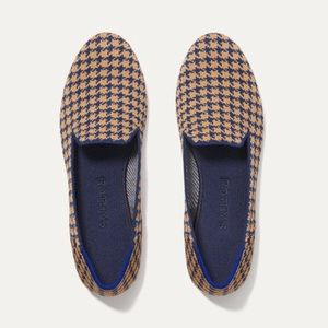 Rothy’s Sapphire and Camel Houndstooth Loafer